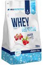 AllNutrition | Delicious | Whey protein | White chocolate raspberry | 700gr 23 servings | Eiwitshake | Proteïne shake | Eiwitten | Whey Proteïne | Supplement | Mix van (blended) concentraat / isolaat | Nutriworld