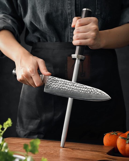 Série Xinzuo B1H – Acier à aiguiser diamant – Professionnel – Fabriqué en acier à haute teneur en carbone extrêmement dur – Comprend un coffret cadeau