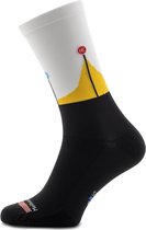 Chaussettes de cyclisme Sockeloen La Course White / Yellow