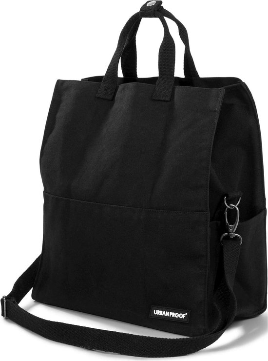 Gerecyclede fietstas Urban Proof City Tote Bag 22L 36 x 32 x 19cm - Zwart