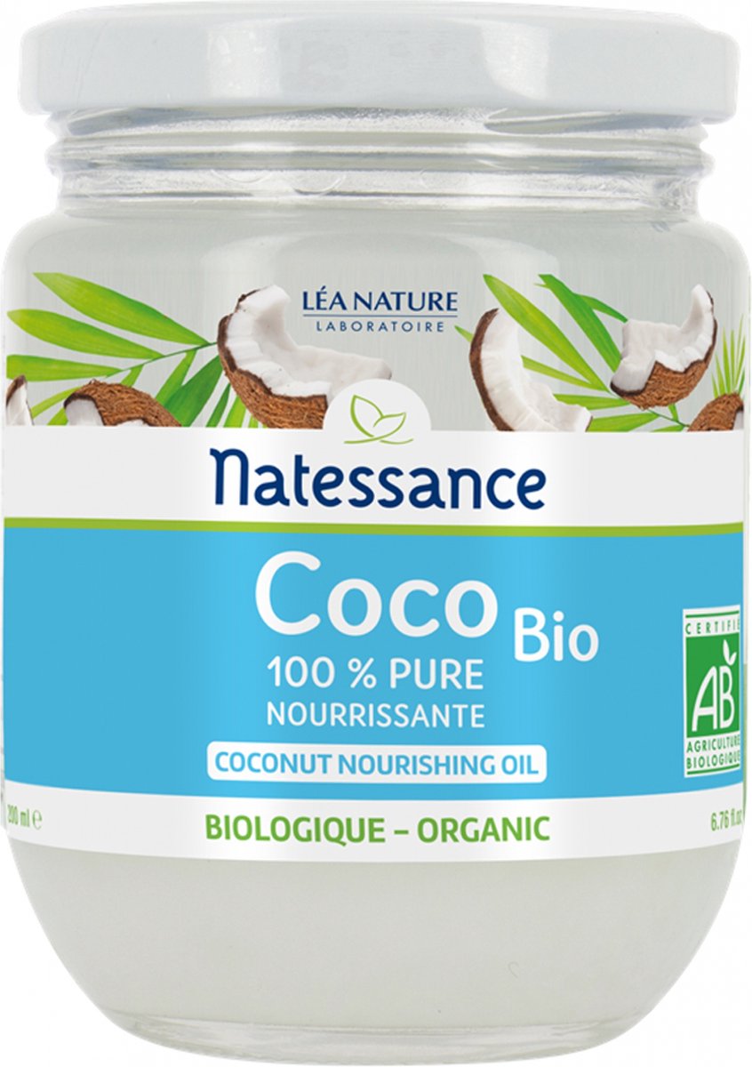 Natessance Biologische Kokosolie 200 ml