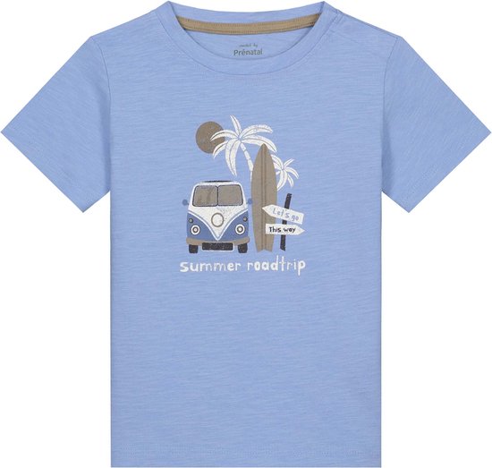 Prénatal peuter T-shirt - Jongens - Deep Sky Blue - Maat 86