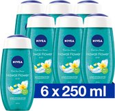 Bol.com NIVEA Douchegel Hawaii Flower & Oil - 250 ml - Voordeelverpakking 6 stuks aanbieding
