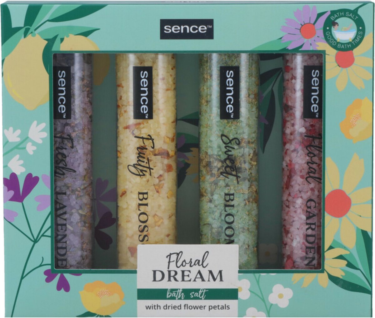 Goedkoopste Sence Collection Badzout Geschenkset Floral Garden 4 x 75 gr