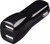 Hama USB auto lader - 2 USB poorten - 2.1A - Zwart