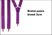 Bretel luxe paars - 35mm breed - Tthemafeest party festival party carnaval feest purple