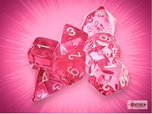 Chessex 7-Die set Translucent - Pink/White