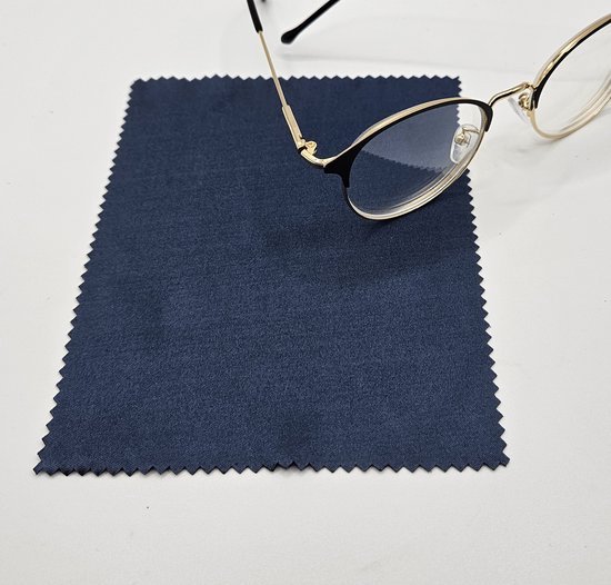10 donkerblauwe microvezeldoekjes 15cm * 12cm / brillendoekjes van hoge kwaliteit / zonnebrildoekje / cadeau / doekjes / Aland optiek / donkerblauw / doekje 10 st / zonnebrillen accessoires / brilreiniging / luiers / doekjes microvezel