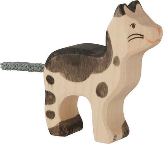 Holztiger zwart-witte kleine kat