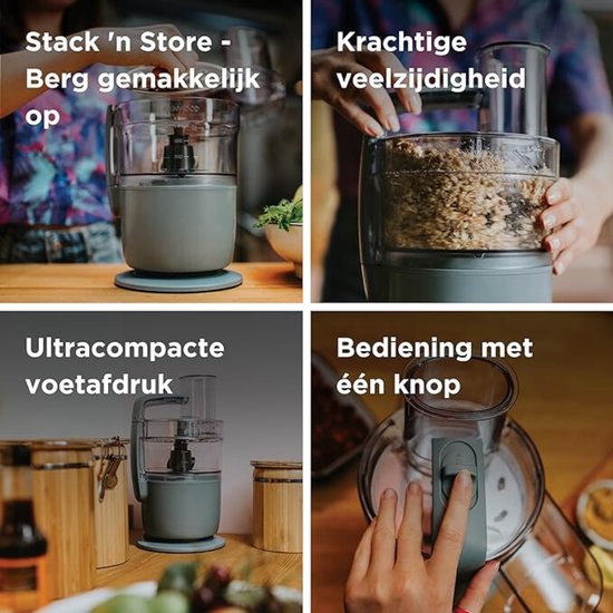 Foodprocessor - Multifunctioneel - Hakken - Mengkom - Zilver - Snel — afbeelding 3