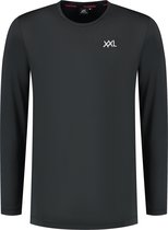 XXL Nutrition - Performance Long Sleeve - 4-Way Stretch & Lichtgewicht Materiaal Longsleeve, Sportshirt Heren, Fitness Shirt Lange Mouwen - Zwart - Maat L