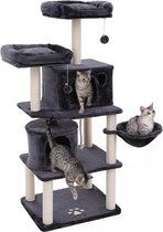 In And OutdoorMatch Luxe Krabpaal Gretchen - Voor Katten - 152cm - Zwart - Zachte Kattenmand Hangmat - Kattenspeelgoed - Geschikt voor kleine kittens