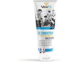 VEOFIT Contactgel voor Elektrostimulatie 250mL - Made in France - geleidende elektrode gel voor TENS / EMS buikspiergordel - huidbescherming en hydratatie - elektroden therapie