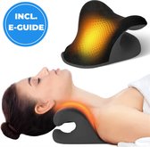 Amosis® ErgoRelax Étireur de cou avec chaleur - Coussin de massage avec Element chauffant - Libérateur de cou - Oreiller cervical - Appareil de massage du cou - Massage du cou