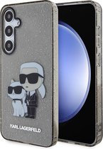 Karl Lagerfeld Backcase hoesje geschikt voor Samsung Galaxy S24 - Effen Donkergrijs - TPU (Zacht)