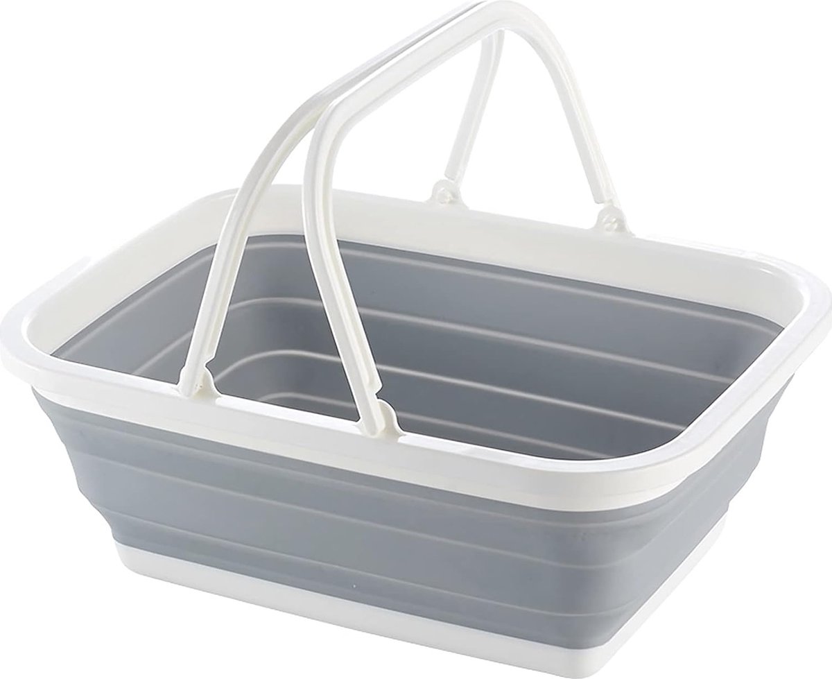 Goedkoopste Opvouwbare wasbak camping picknickmanden opvouwbare wasmand opvouwbare ijsemmer opvouwbare spoelbak met handgrepen voor het wassen van servies wandelen thuis wasplaats