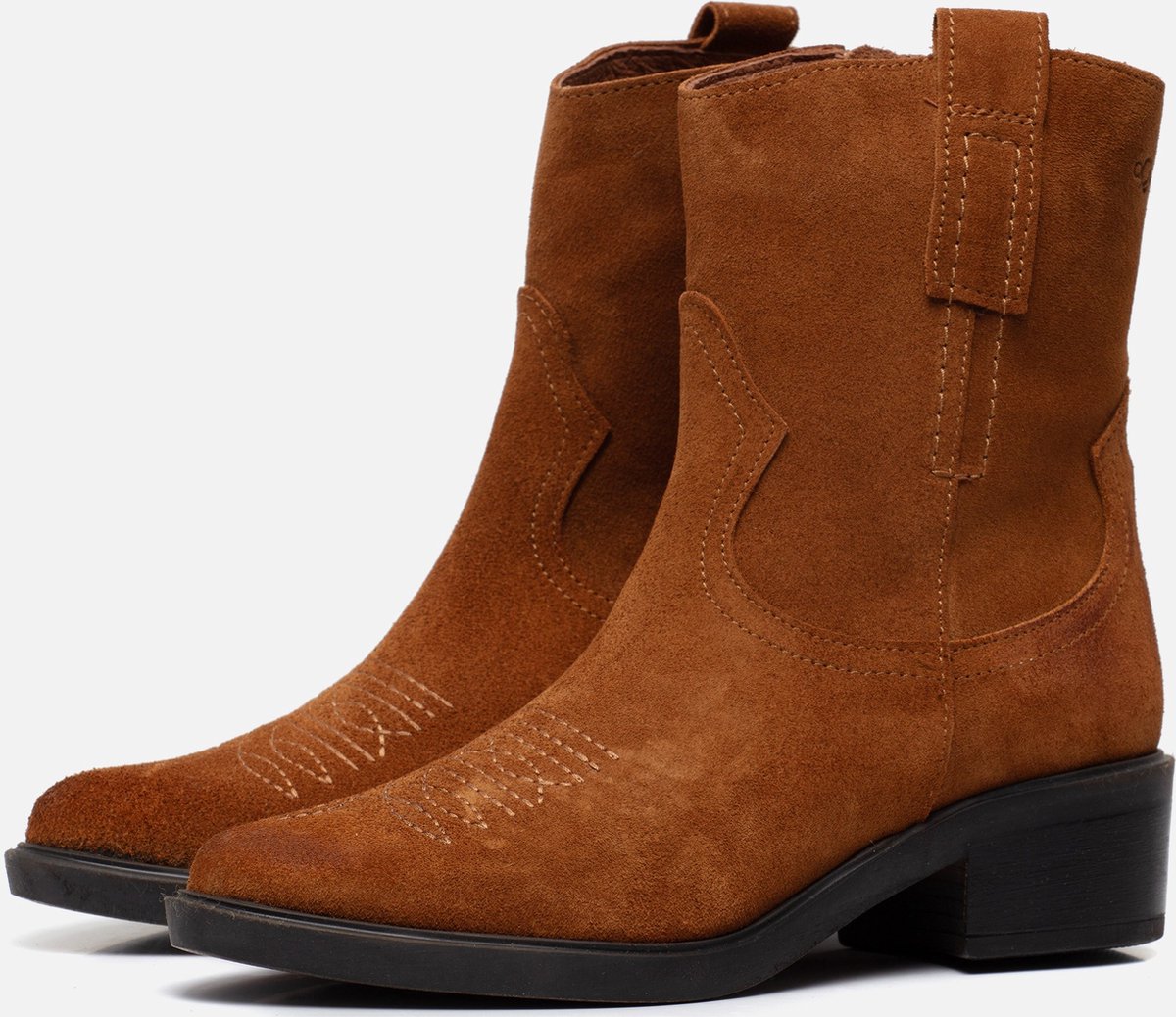 AQA Shoes - A8496 - Cowboylaarzen - Kleur: Cognac - Maat: 38