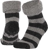 Apollo Huissokken Dames - Wollen Sokken - Warme Sokken - Antislip - Zwart - Maat 39-42