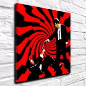 Pop Art Reservoir Dogs - Canvas Print - op dennenhouten kader - 60 x 60 x 2 cm - Wanddecoratie