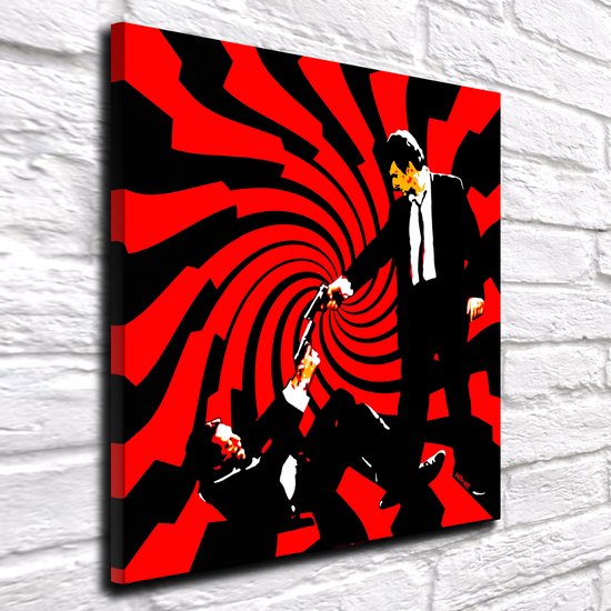 Pop Art Reservoir Dogs - Impression sur toile - sur châssis en bois de pin - 60 x 60 x 2 cm - Décoration murale