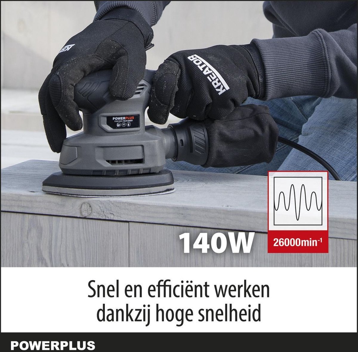 Powerplus elektrische handpalmschuurmachine POWE40020 - 140 W Multischuurmachine - 5 schuurbladen, stofopvangzak — cadeau in Eten & Drinken - foto 3