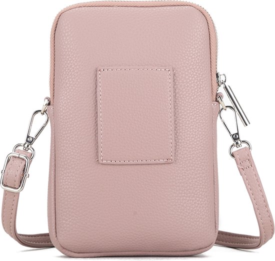 Sac de téléphone métallisé Giuliano Rose - beige