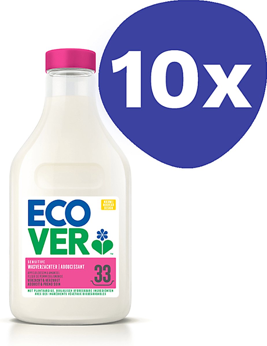 Goedkoopste Ecover Wasverzachter Appelbloesem & Amandel (33 wasbeurten) (10x 1L