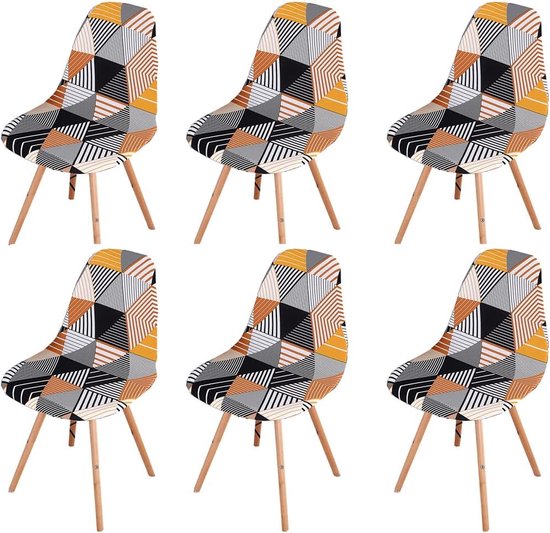 Stoelhoes hoge rugleuning - PU-kunstleer - waterdicht - crème - 4 stuks