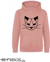 Sweat à capuche Be Friends - Chat - Femme - Rose - Taille L