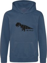 Be Friends Hoodie - Be wild dino - Dames - Blauw - Maat XL