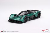 Het 1:18 Diecast-model van de Aston Martin Valkyrie in Racing Groen. De fabrikant van het schaalmodel is TopSpeed. Dit model is alleen online verkrijgbaar