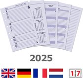 Kalpa 6236-25 Recharges d'agenda pour classeur à anneaux de poche 1 semaine pour 2 pages DE NL NL 2025