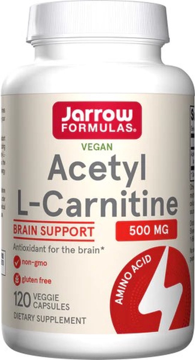 Goedkoopste Acetyl-L-carnitine 500mg 120 capsules - antioxidant bescherming voor het brein | Jarrow Formulas