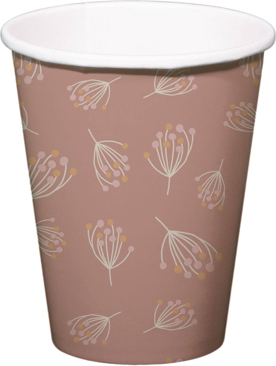 Folat - Bekers blooming baby girl - 250 ml - 8 stuks