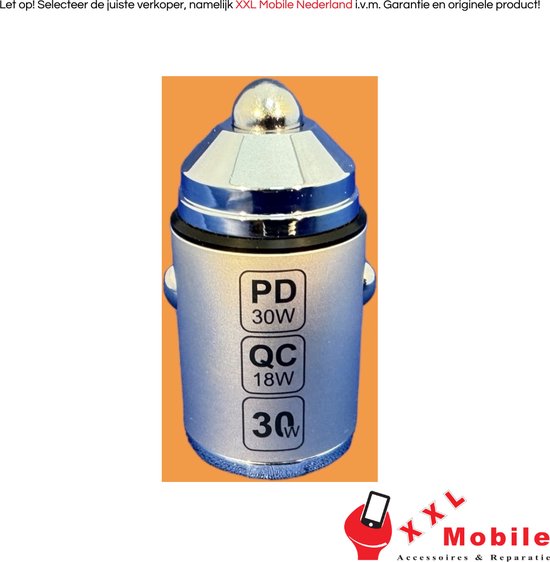 48W Autolader 2in1 USB C en A - PD en QC 3.0 - Veilig en Compact - Snellader - Auto Oplader - Sigaretten Aansteker - Laad 5x zo snel - Auto Accessoires