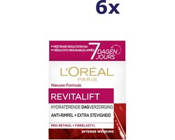 L'Oréal - Revitalift Anti-Rimpel Dagcrème - 6 x 50 ml - Voordeelverpakking