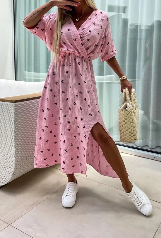 Schilo-jolie MIDI SHIRT Spring 2024 DRESS WVN-Pink- Dames Jurk - One Size