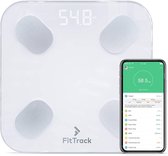 FitTrack Dara Digitale Weegschaal met App - Slimme Bluetooth Weegschaal met 17 soorten metingen waaronder Vetpercentage, Spiermassa en BMI - Zeer nauwkeurige personenweegschaal van hoogwaardig glas