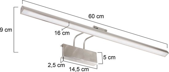 Wandlamp Steinhauer Litho LED - Staal