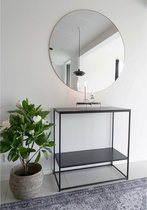 Vita Console - Table console avec structure noire et deux étagères noires