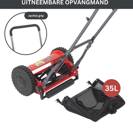 STAHLMANN RoyalCut Handmaaier Kooimaaier - Grasmaaier met 40 of 30 cm Maaibreedte, 27 liter Grasopvangbak, 4-traps Maaihoogteverstelling - Handmatige Grasmaaier Kooimesmaaier - Stil en Milieuvriendelijk van STAHLMANN — afbeelding 3