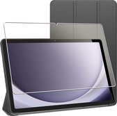 ebestStar - Hoes voor Samsung Galaxy Tab A9+ (2023) SM-X210, Slimme Hoes met Magnetische Flip Bescherming, Siliconen, Zwart + Gehard Glas