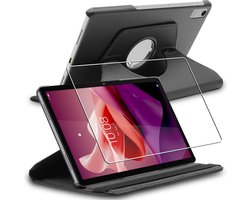 ebestStar - Hoes geschikt voor Lenovo Tab P12 (2023), Roterende Etui, Case, 360° Draaibaar hoesje, Zwart + Gehard Glas