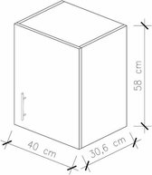 Keukenmeubilair Wit 40 x 30 x 58 cm