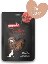 Rosewood by Pets Unlimited - Grillers - Rund - hondensnacks - 10 zakjes à 100g