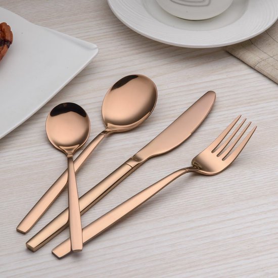 Dagelijks Bestek Tognana Zen 24-delig Bestekset - Roestvrij Staal, Crèmekleurig - Modern Servies Bestekset Wmf Atic