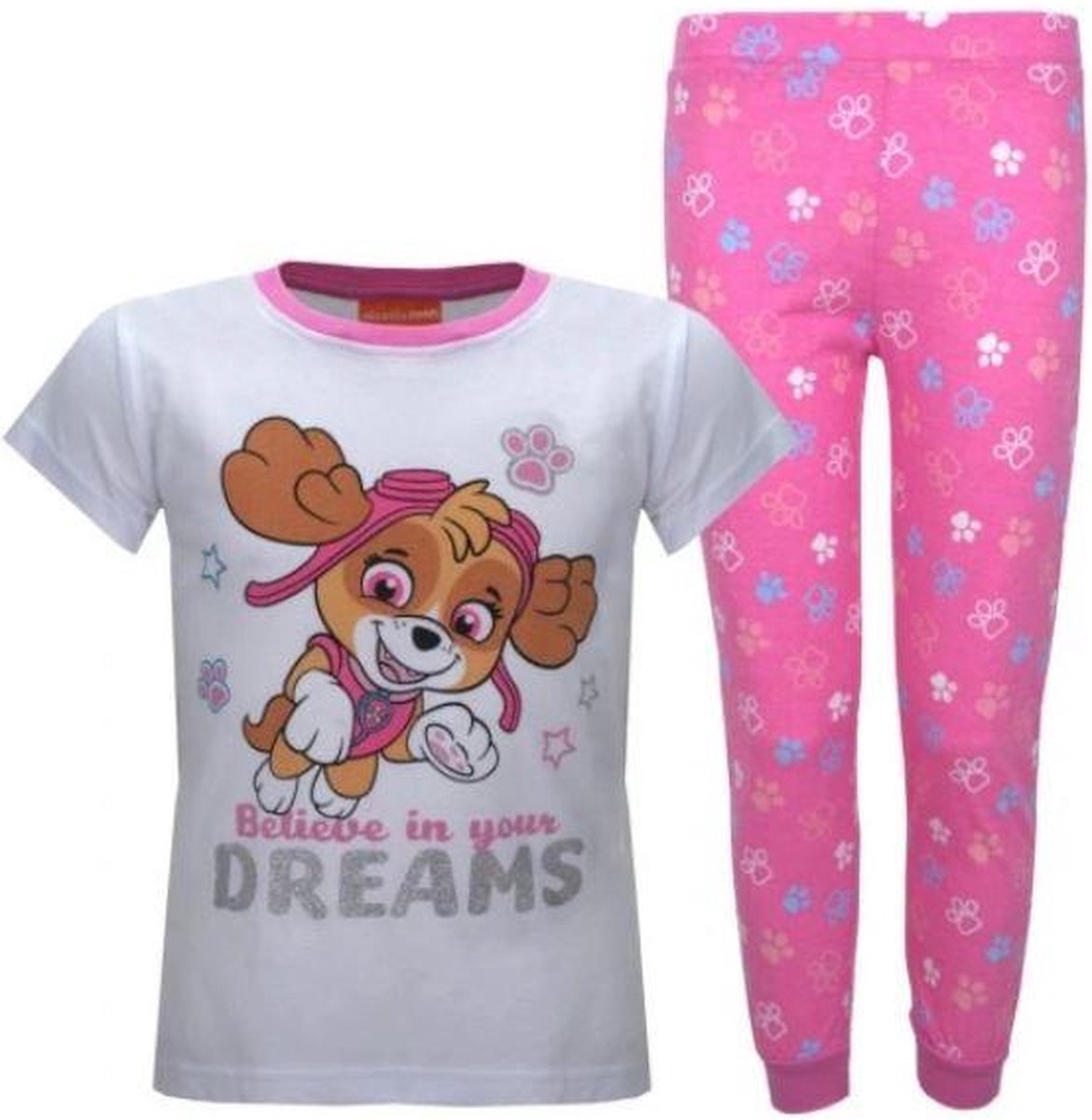 PAW Patrol pyjama - roze met wit - PAW pyama - maat 92 / 98