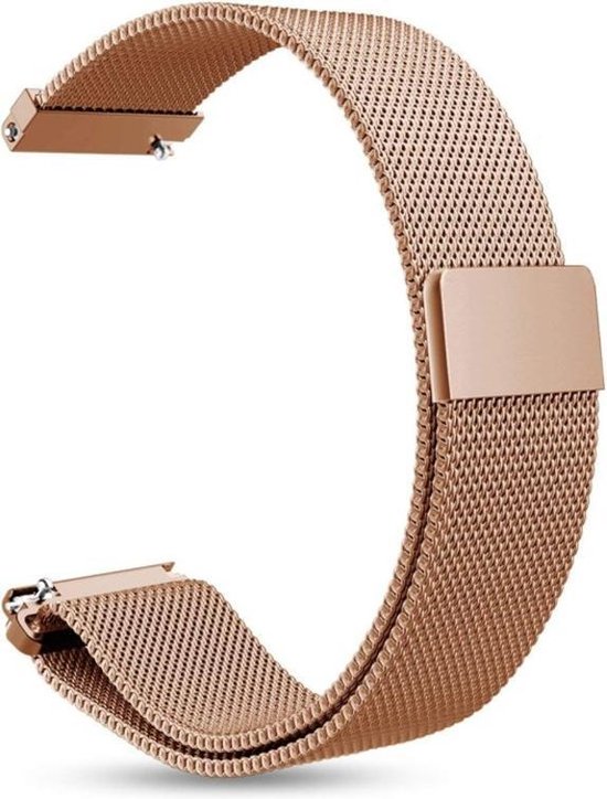beest Machtig acuut bol.com | Milanees horlogebandje voor de Samsung galaxy 42 mm - Roze/goud  Rosé - roestvrij staal