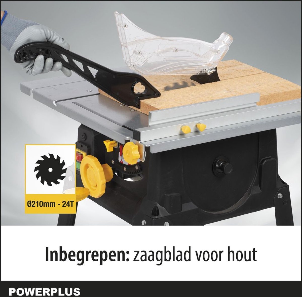 Powerplus elektrische tafelzaag POWX07590 - 4800W zaag, Ø210mm - recht, schuin, verstek - 479x469mm uitschuifbare tafel - met 1 acc. – foto 6