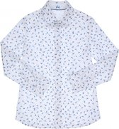 GYMP-Wit hemd--White/Blue-Maat 128